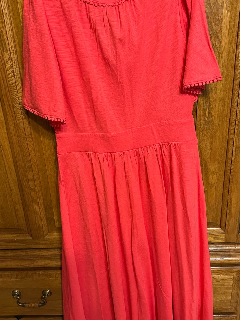 Boden Maddie Coral Trim Jersey Knit dress - Picture 6 of 7